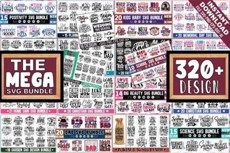 Download 218  The Mega Svg Bundle PSD Commercial Use DXF Files
