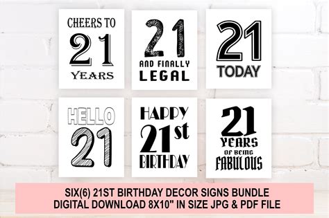 21st Birthday Sign Template