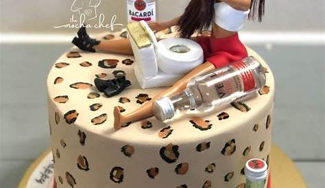 Female 21St Birthday Cake With Alcohol Bottles / 21st Birthday Cake