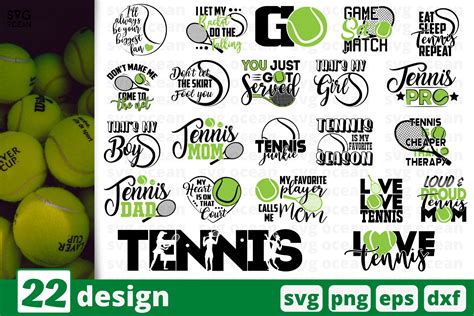 Download 22 Tennis Quote Designs Bundle For Crafts