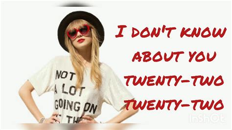 22 by taylor swift lyrics