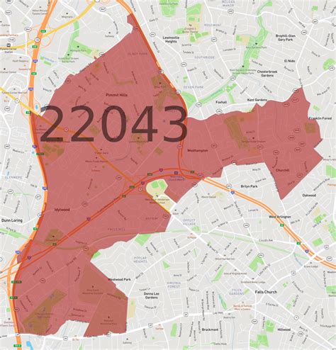 22043 Zip Code Map