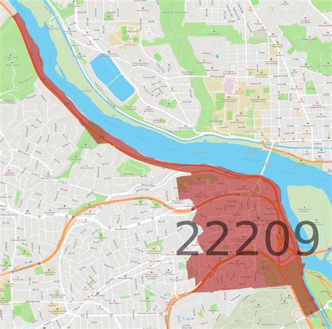 22209 Zip Code Map