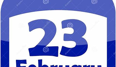 Icon February 23 calendar stock vector. Illustration of