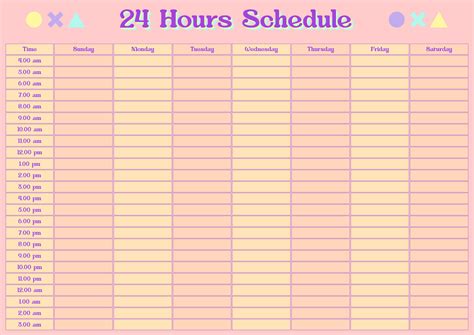 24 Hour Printable Schedule: Tips And Tricks