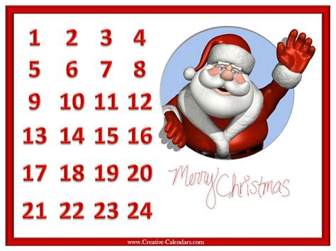 24 Day Christmas Calendar