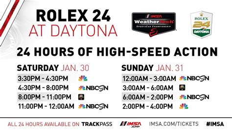 24hr rolex daytona race tv schedule