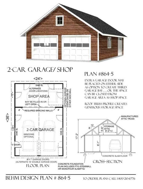 24x36 garage floor plans