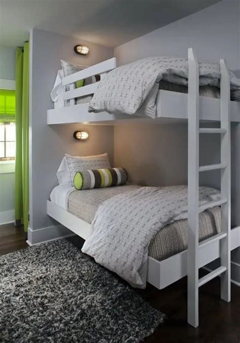 Cool Kids Bunk Beds With Wall Mounted Reading Lamps Wall Sconces For