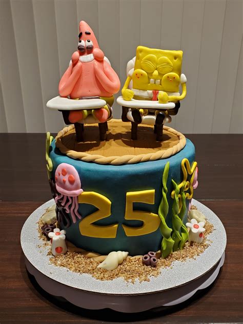 Spongebob Cake Topper Cake Topper Spongebob Party 25th Etsy