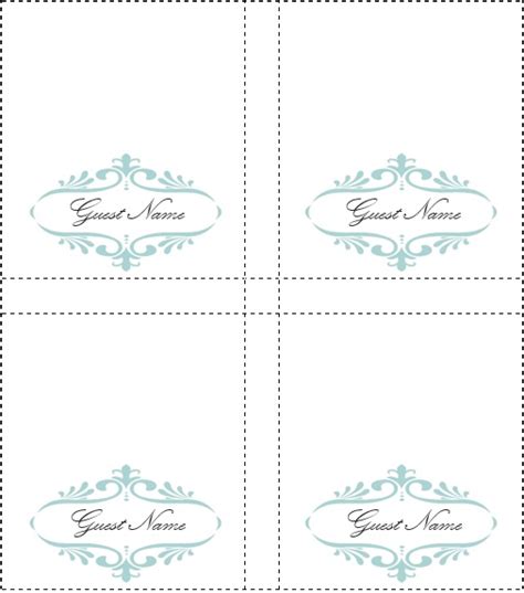 25+ Free Printable Place Card Templates [Word] - Best Collections