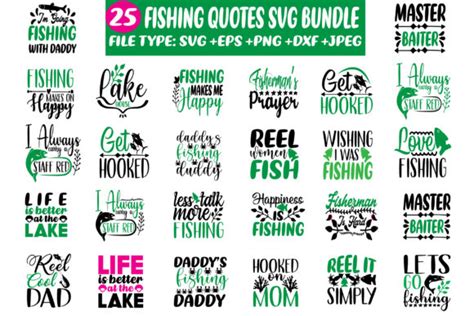Download 25 Fishing Design Bundle For Crafts