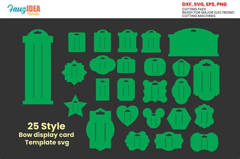 Download 25 Hair Bow Display Card Svg Files
