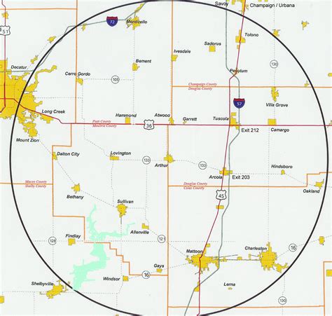 25 Mile Radius Zip Code Map