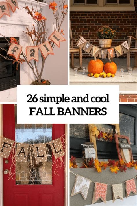 26 Simple And Cool Fall Banners Ideas For Home Décor DigsDigs