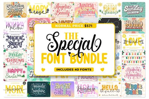 Download 261+ Special Font Bundle PSD Commercial Use