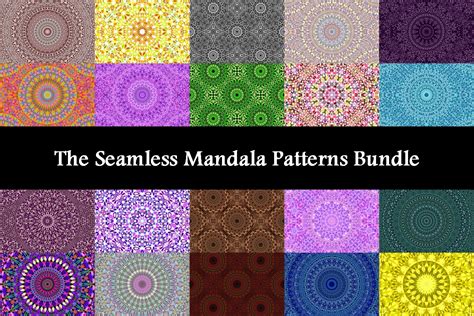 Download 264  The Seamless Mandala Patterns Bundle Pics Files For Crafts