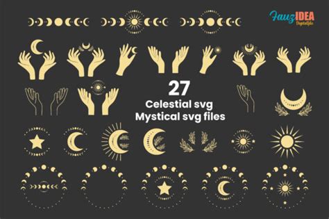 Download 27 Celestial Svg Bundle Cut Files