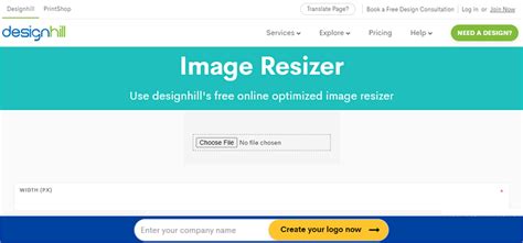27. Designhill Image Resizer