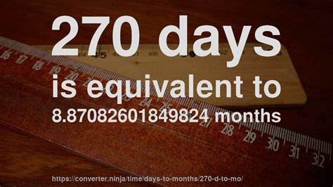 270 Days in Months
