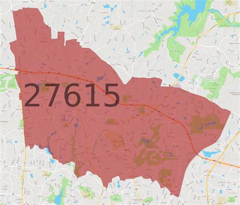 27615 Zip Code Map