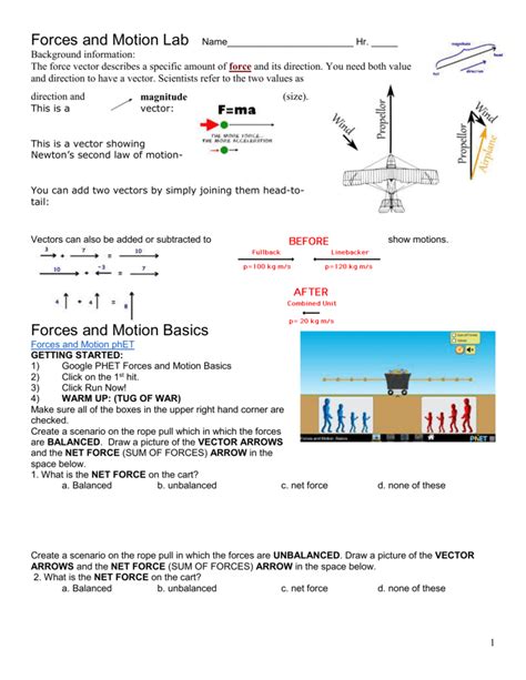 28 Forces Worksheet 1 Answer Key - Worksheet Project List
