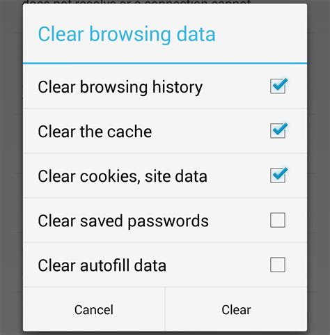 28. Clear browsing data
