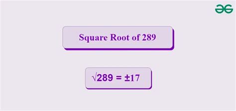 Easily Calculate 289 Square Root with our User-Friendly Calculator