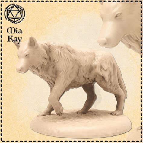 28Mm Scale 3D Printable Wolf