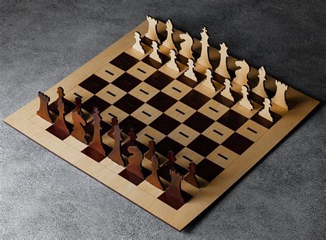 2D Chess Wood Frame