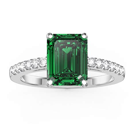 2ct diamond ring emerald cut
