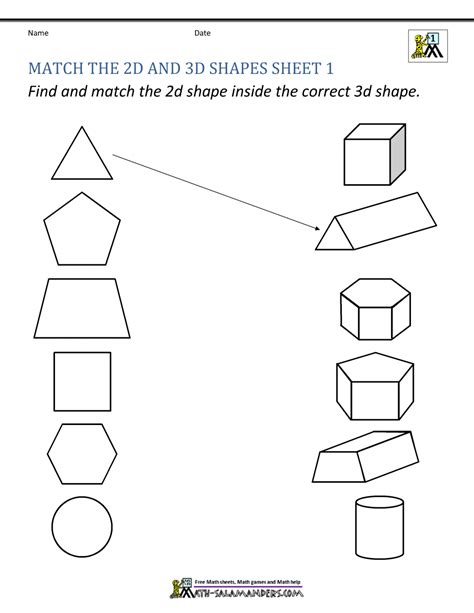 2d and 3d shapes worksheets for grade 4