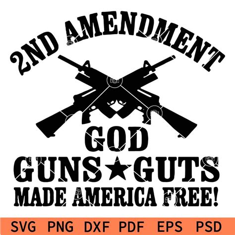 Unleash Your Patriotism with a Bold and Beautiful 2nd Amendment Svg Design