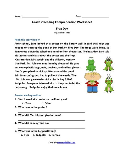 Unlock Your Child's Reading Potential with 2nd Grade Comprehension Worksheets Based on Common Core Standards