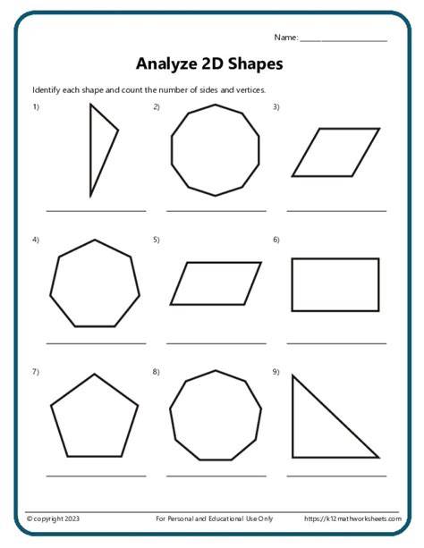 2Nd Grade Geometry Worksheets – Free Printable Practice Sheets Pdf