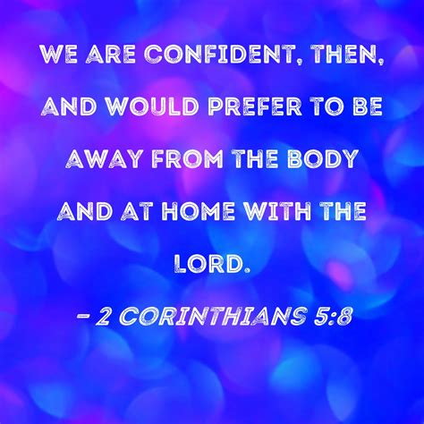 2nd corinthians chapter 5 verse 8