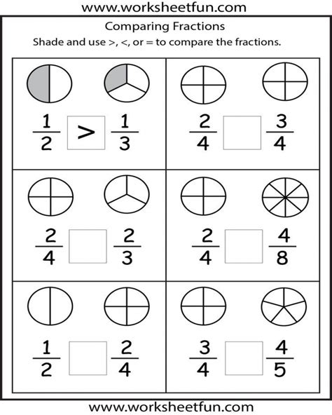 2Nd Grade Math Worksheet Fractions