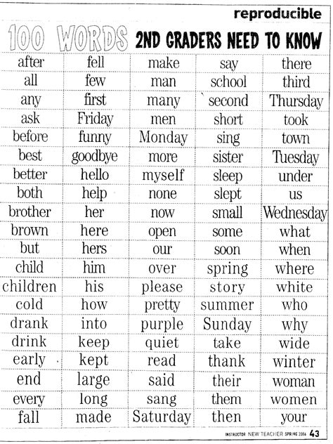 2nd grade sight words spelling worksheets