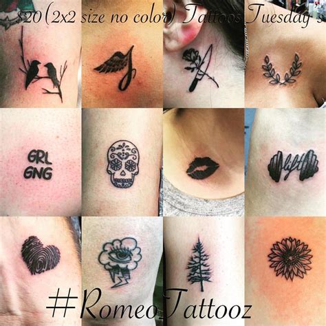 2x2 Inch Tattoos