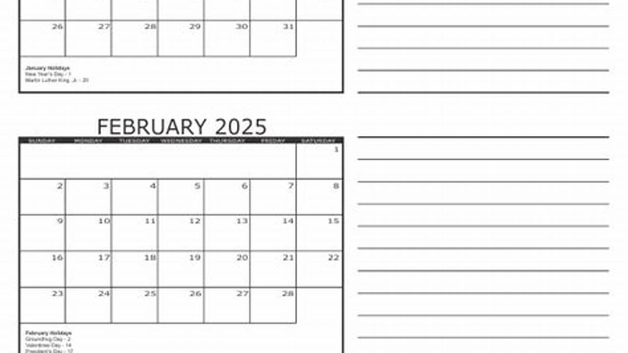 3 Month Calendars 2025