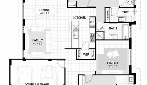 3 Bedroom House Drawing Plans Architectural Program