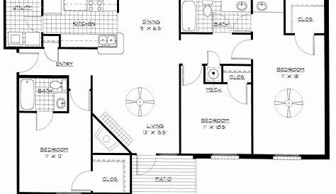 3 Bedroom House Plans Pdf Free Download Floor Plan With Dimensions Floor Plan With