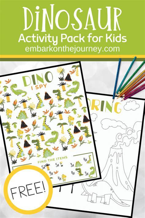 3 Dinosaurs Printable Packs: A Fun Way To Learn