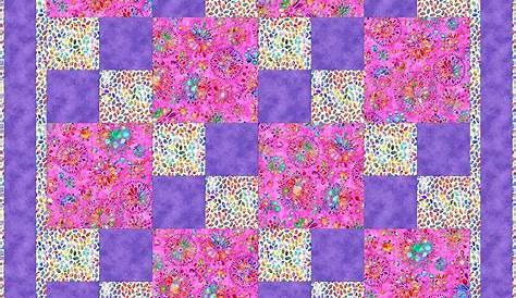 3 Fabric Quilt Pattern Sew Quick Yard