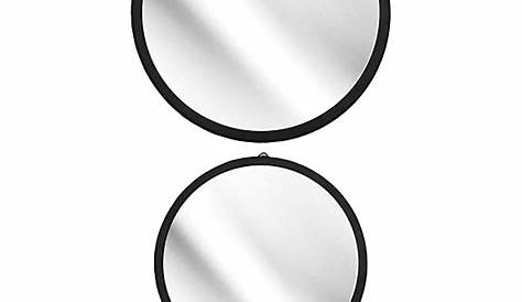 3 Miroirs Ronds Noirs Miroir Rond Barbier, Noir, L.5 X H.5 Cm Miroir Rond