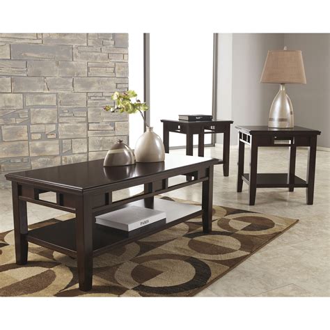 Furniture of America Malizze 3Piece Wood Coffee Table Set in Espresso