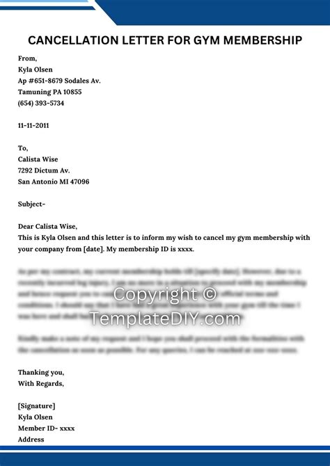 3+ Cancellation Letter For Gym Membership [Sample Letters]