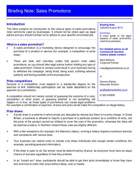 3+ Sales Note Templates - Free Samples, Examples Format Download