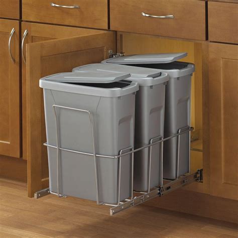 GARTIO 14.3 gal Stainless Steel Step Trash Can Recycling