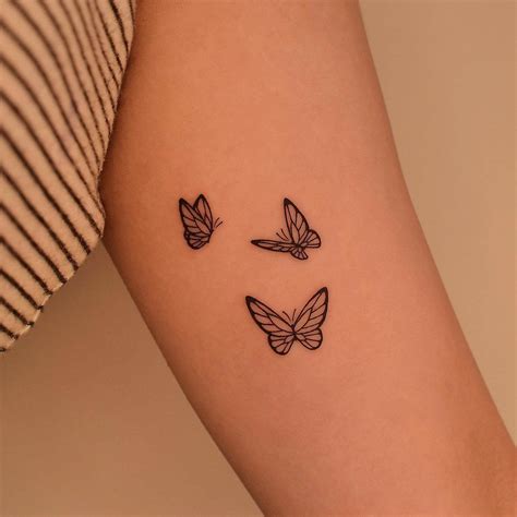 3 Butterflies Tattoo Designs